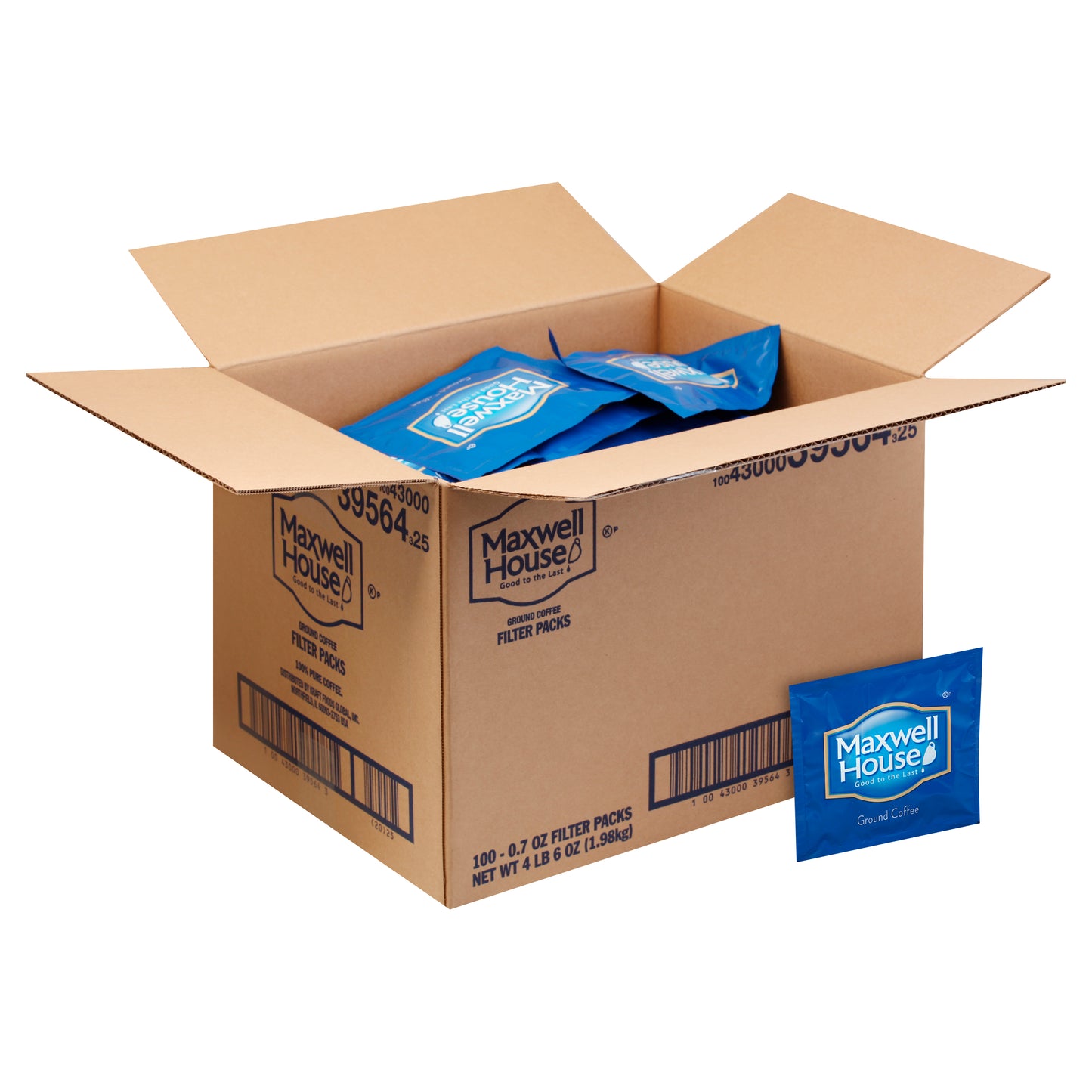 Maxwell House Ground Coffee Filter Packs 100 Case Pack