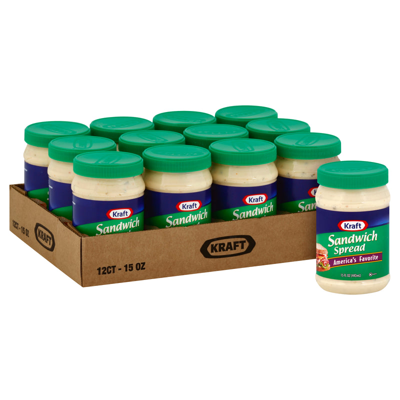 Kraft Spoonable Sandwich Spread, 15 Fluid Ounce - 12 Per Case.