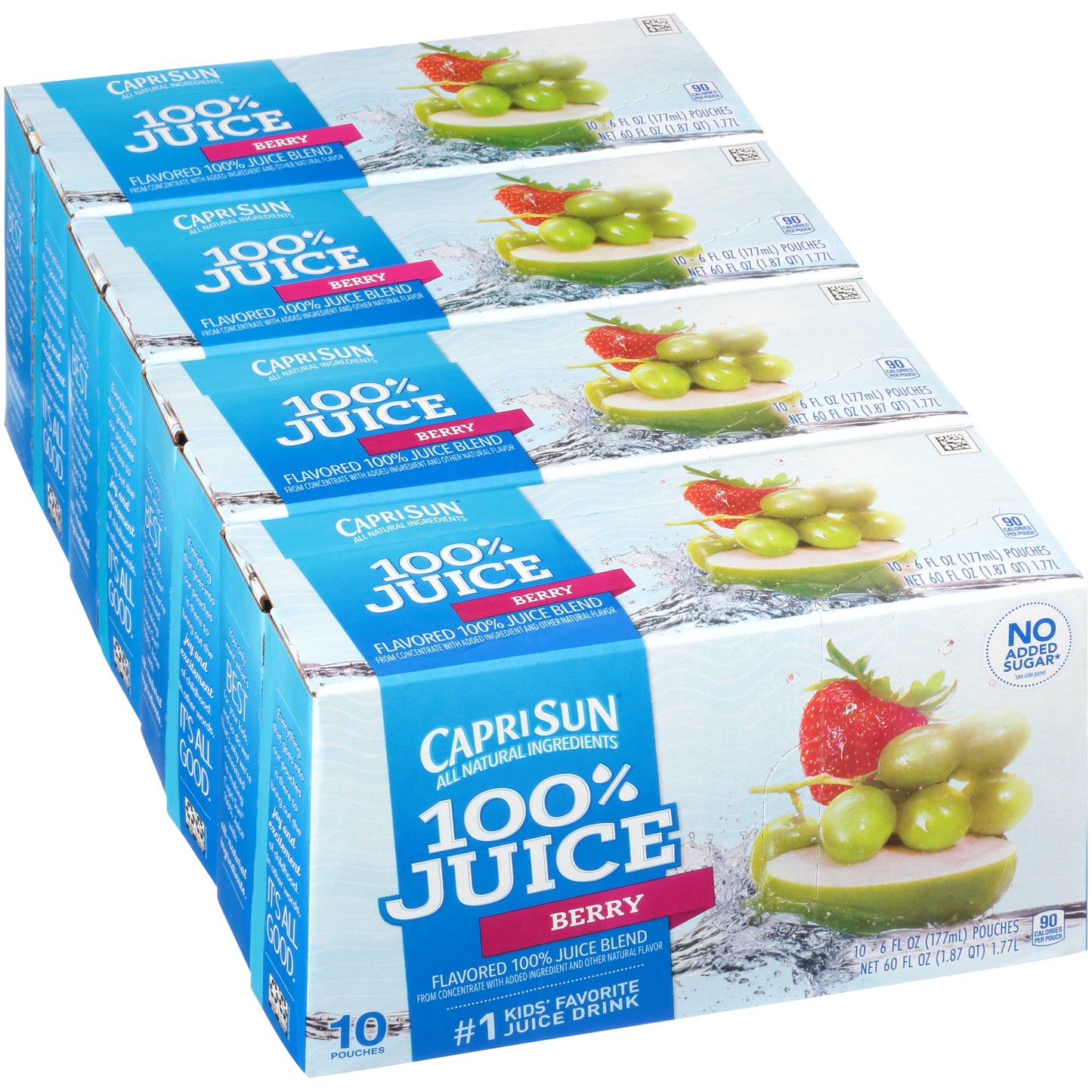 CAPRI SUN 100% Juice Berry Pouch 6 Ounce Pouches 40