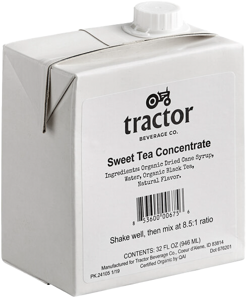 Tractor Sweet Tea Concentrate 32 Ounce Size - 12 Per Case.