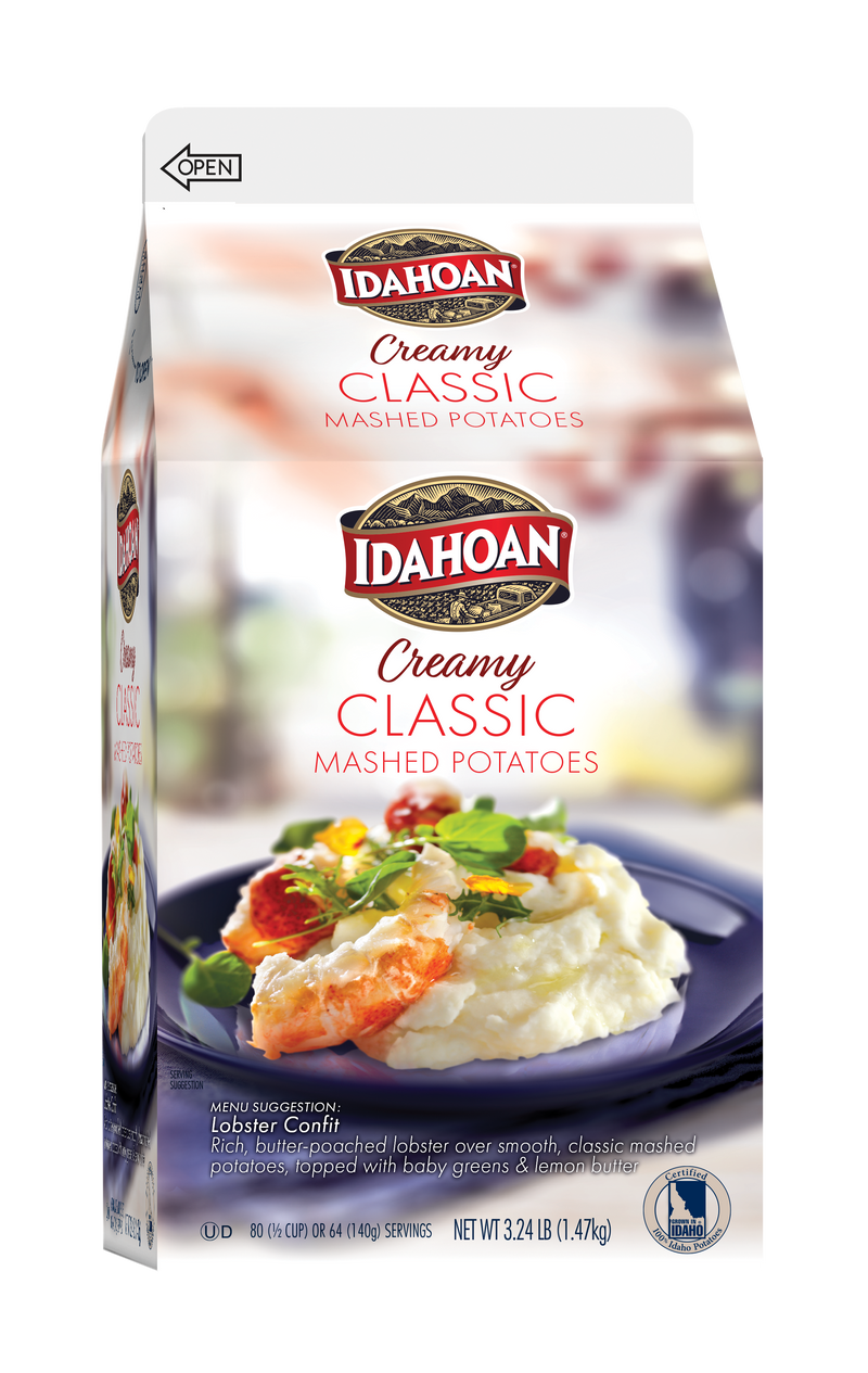 Idahoan® Creamy Classic Mashed Potatoes 3.24 Pound Each - 6 Per Case.