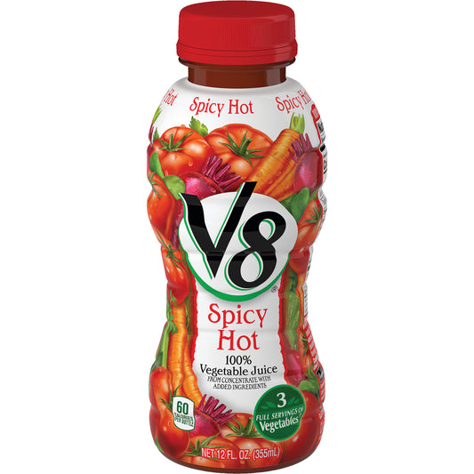 V8 Juice V8 Vegetable Spicy 12 Fluid Ounce - 12 Per Case.