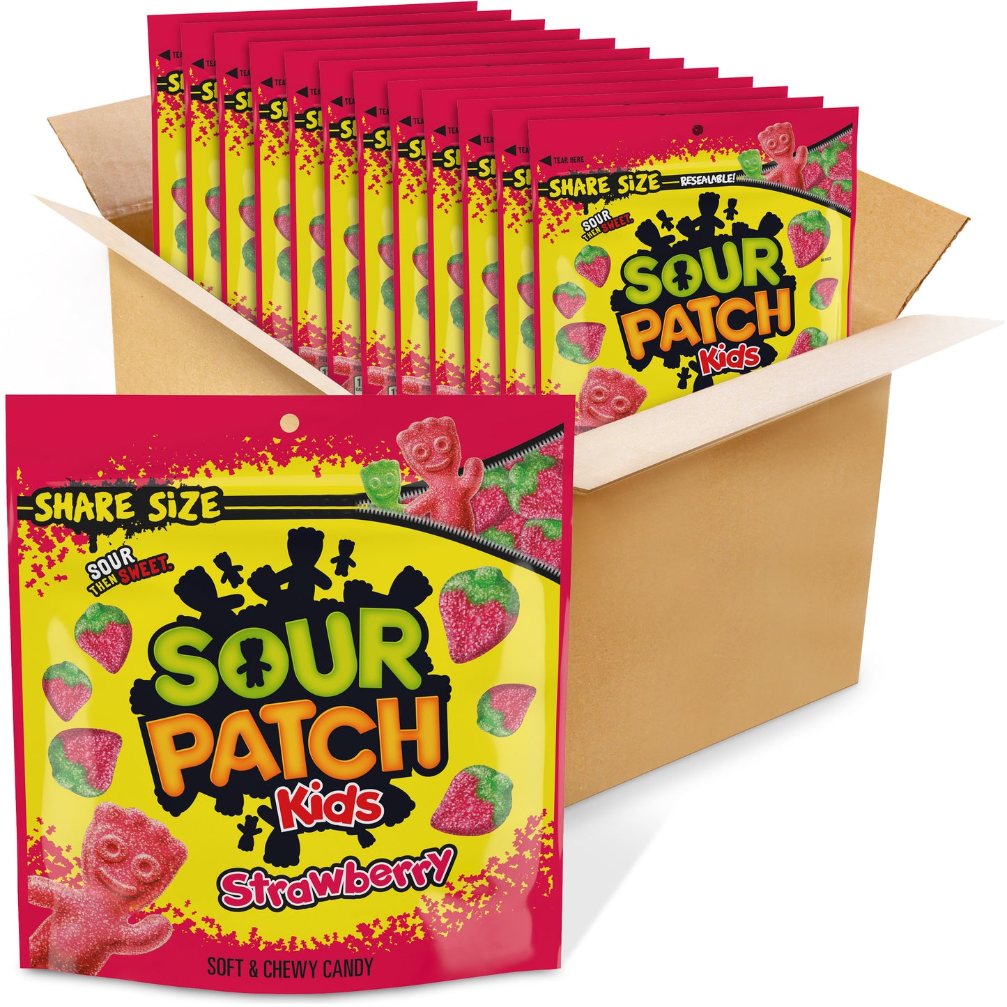 Sour Patch Strawberry Bag 12 Ounce Size - 12 Per Case.