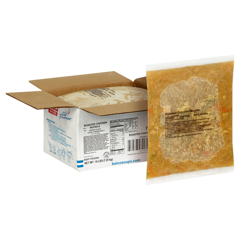 Chef Francisco Frozen Soup, Chicken Noodle - 4 pack, 8 lb bags