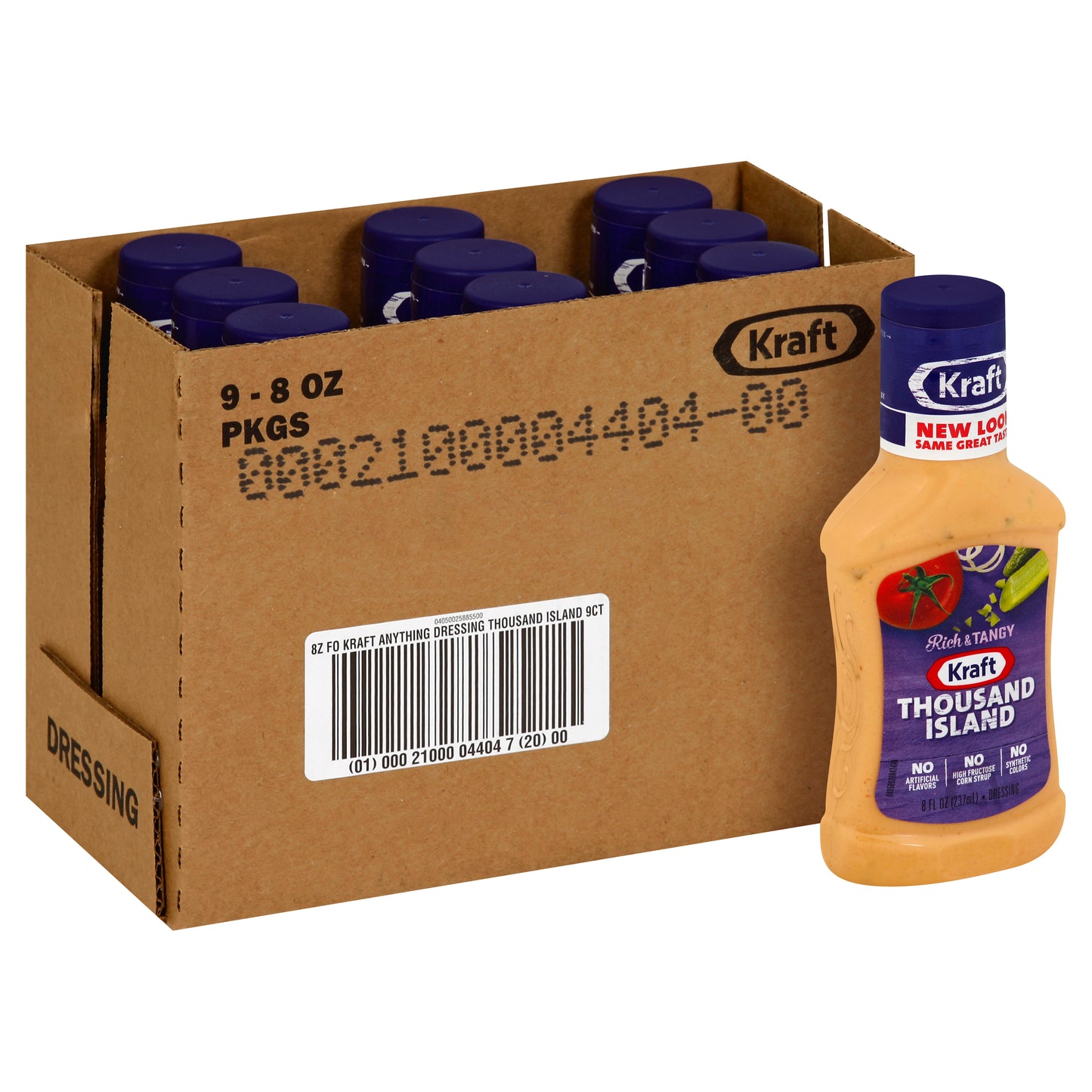 Kraft Thousand Island Dressing, 8 Fluid Ounce - 9 Per Case.