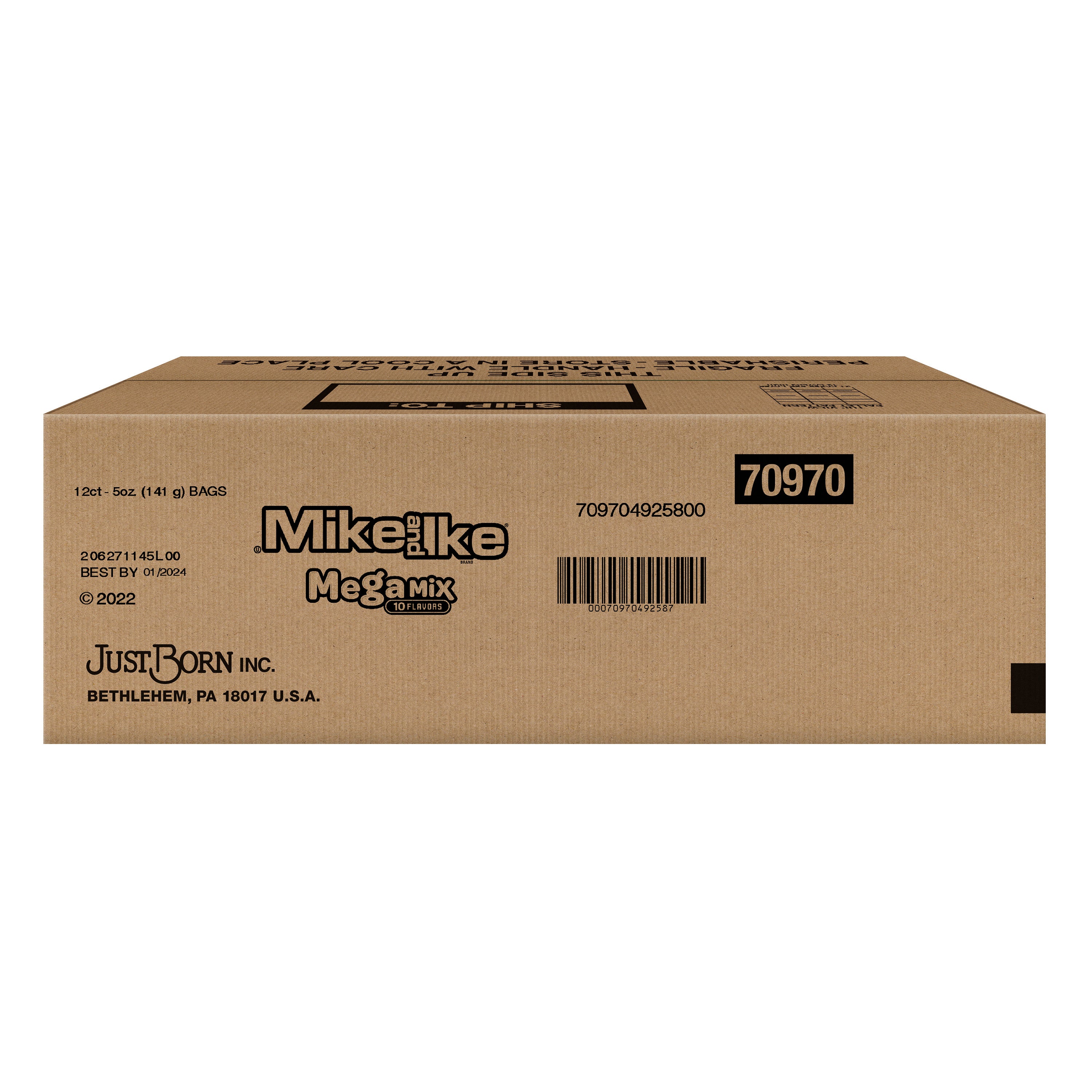 Mike And Ike® Peg Bag Mega MixCase 5 Ounce Size - 12 Per Case.