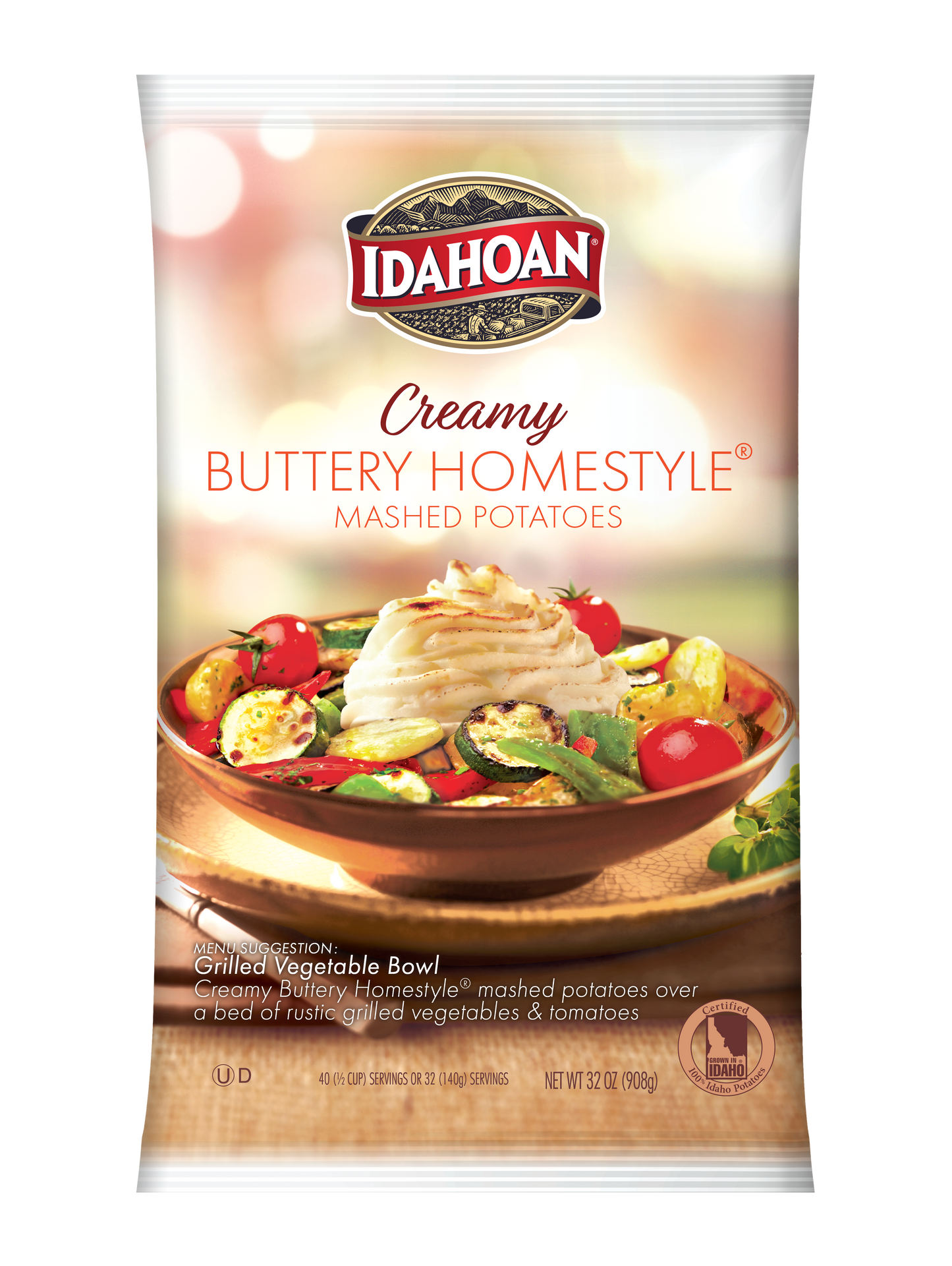 Idahoan® Creamy Buttery Homestyle® Mashedpotatoes Hs 32 Ounce Size - 8 Per Case.