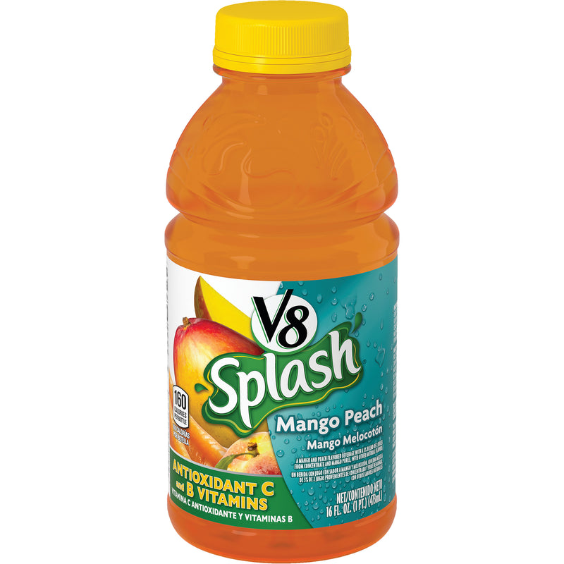 V8 V8 Splash Mango Peach 16 Fluid Ounce - 12 Per Case.