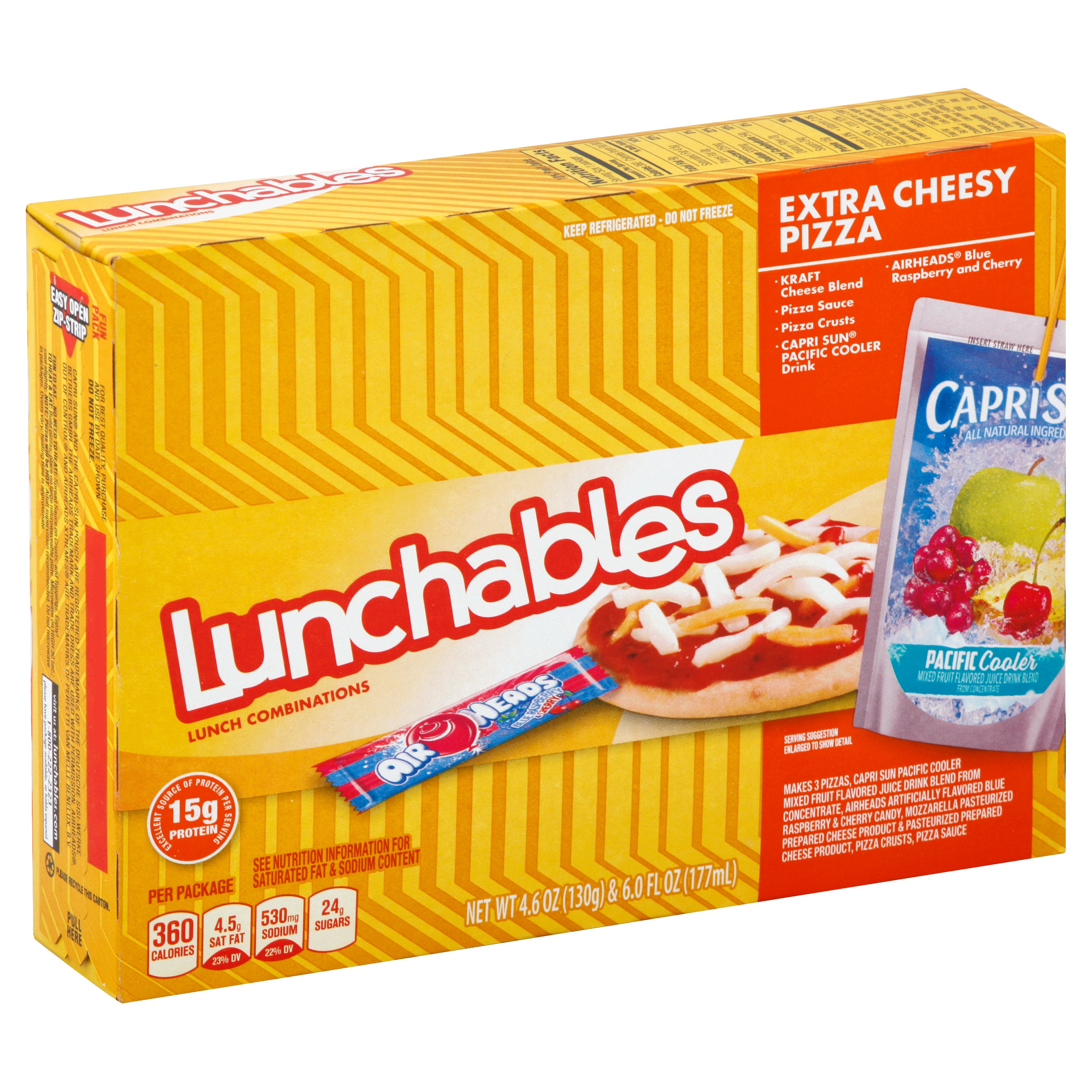 Lunchable Single Serve Cheese Pizza With Capri Sun Lunch Combination, 10.6 Ounce Size - 8 Per