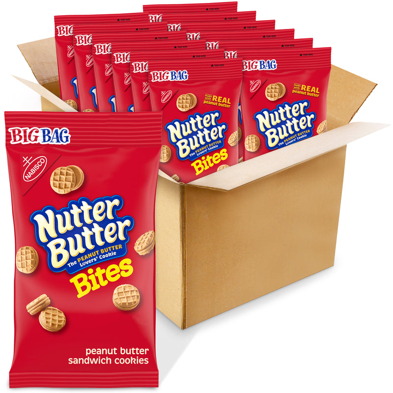 Nutter Butter Bites Big Bag 3 Ounce Size - 12 Per Case.