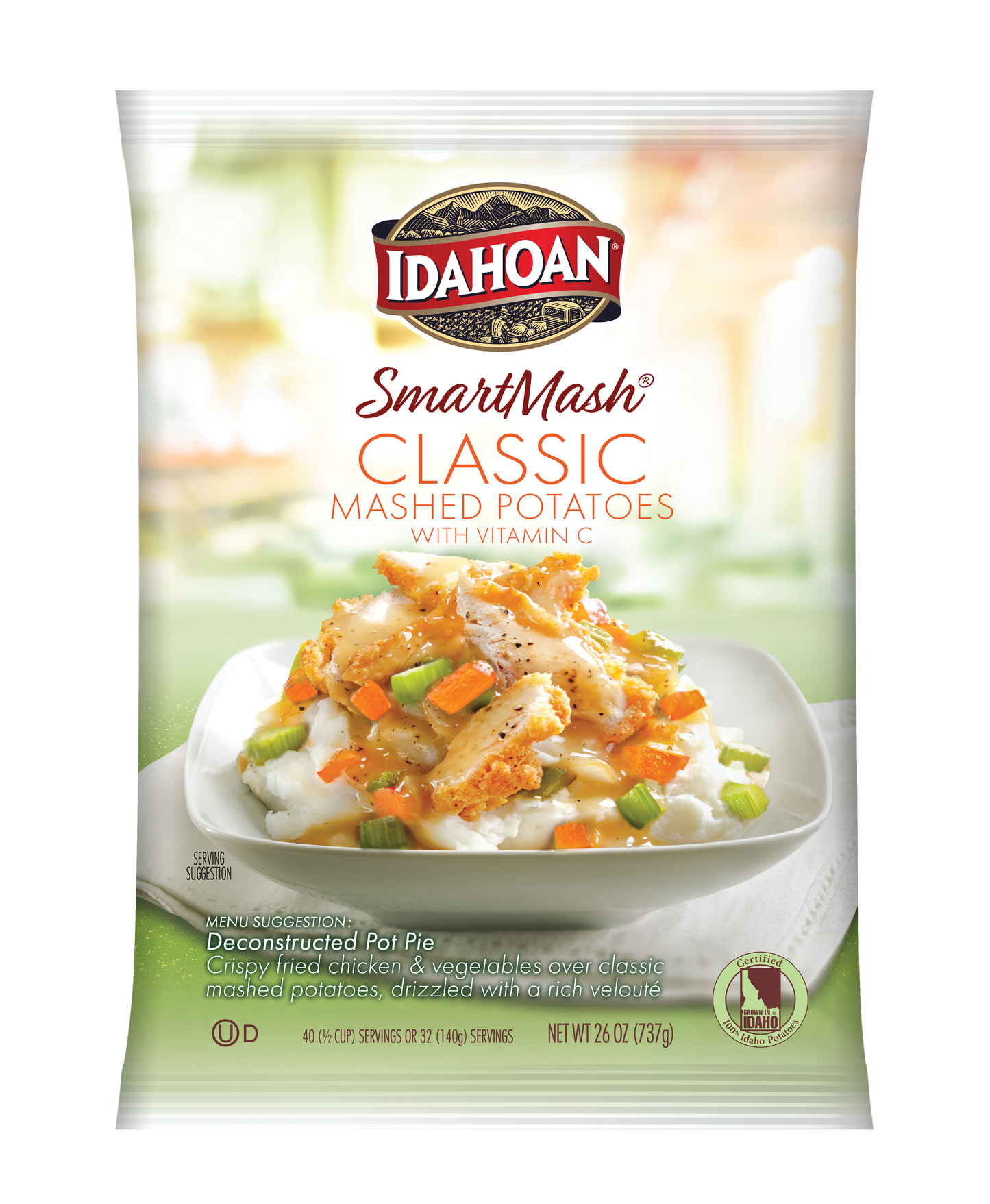 Idahoan® Smartmash® Classic Mashed Potatoes With Vit Hs 26 Ounce Size - 12 Per Case.