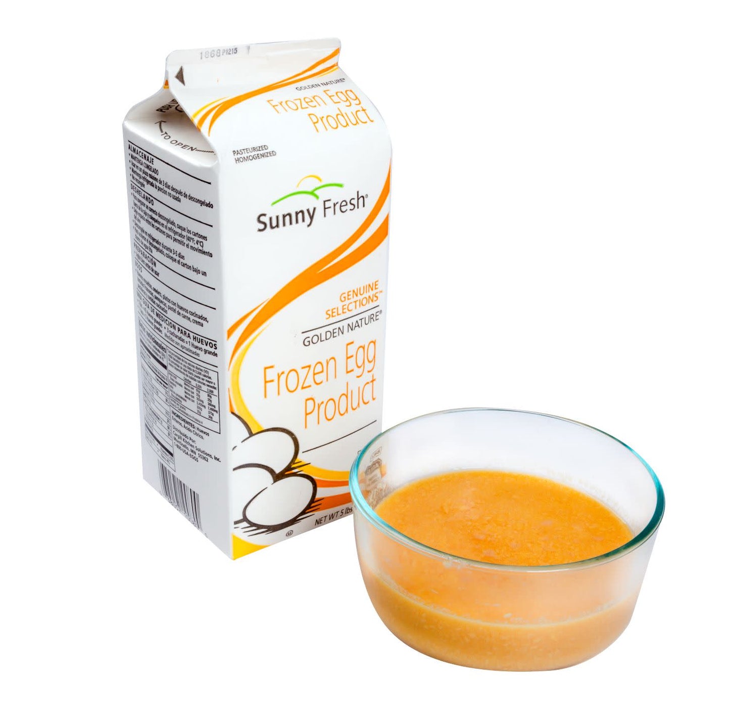 Sunny Fresh Frozen Liquid Whole Egg, 5 Pounds - 6 Per Case