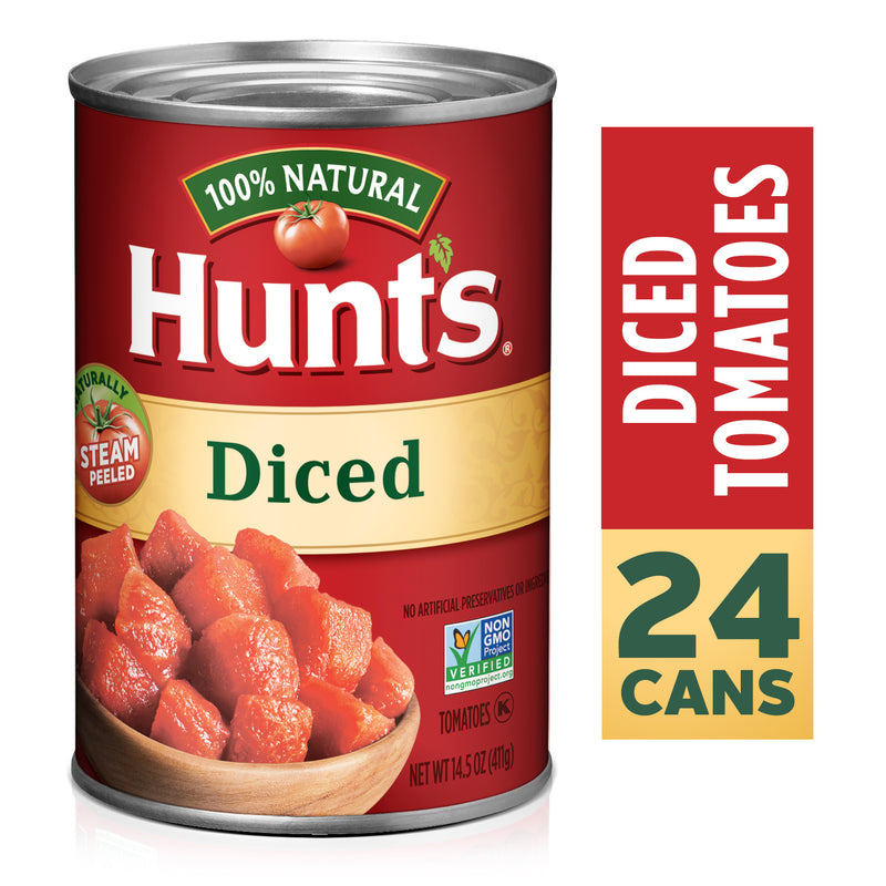 Hunt's Diced Tomatoes Pack 14.5 Ounce Size - 24 Per Case.