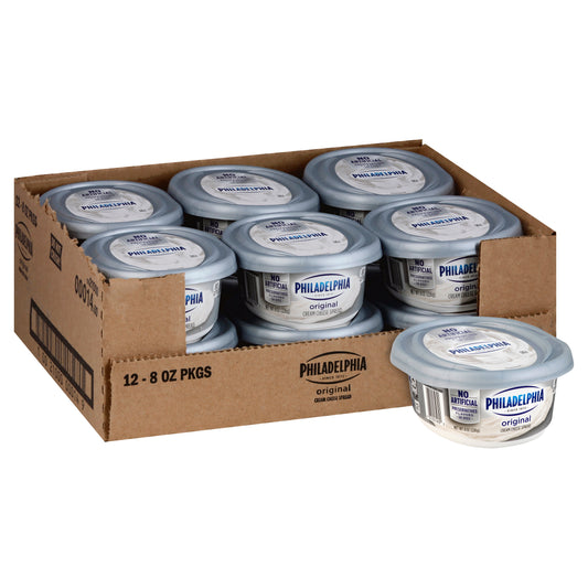 Philadelphia Original Cream Cheese, 8 Ounce Size - 12 Per Case.