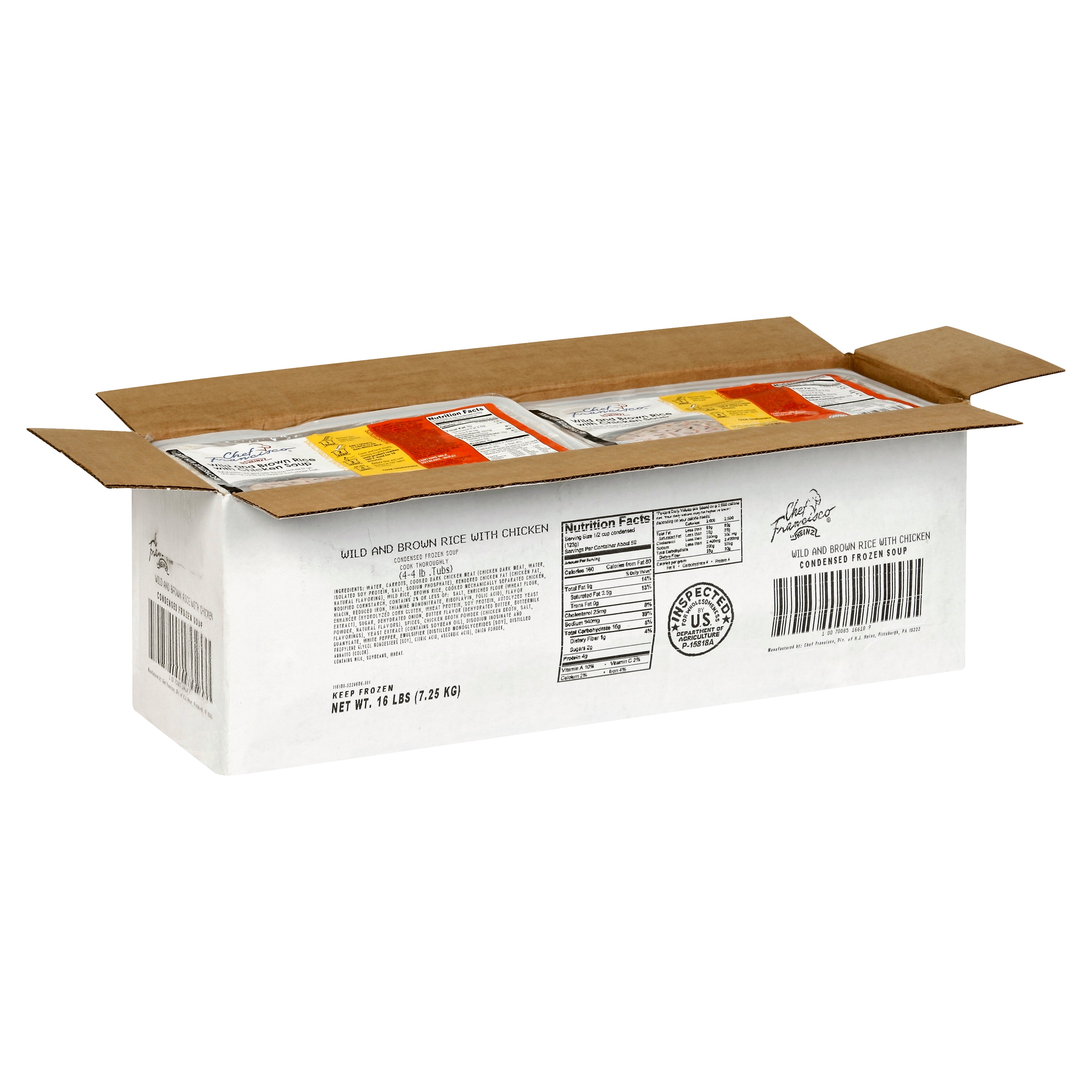 HEINZ CHEF FRANCISCO Wild and Brown Rice with Chicken Soup 4 lb. Tub 4 Per Case