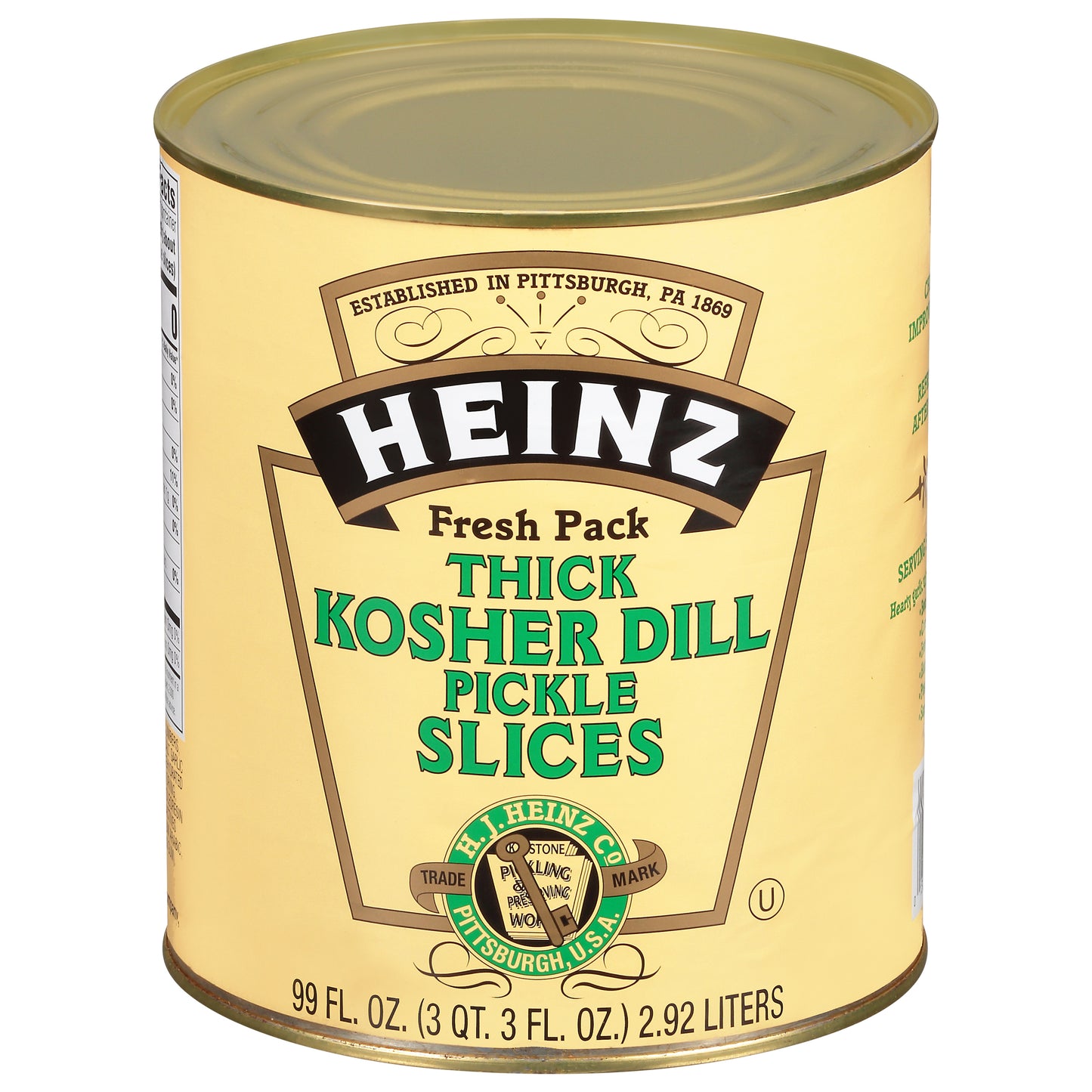 HEINZ Kosher Dill Pickle Slices #10 Can 99 Fluid Ounce 6 Per Case