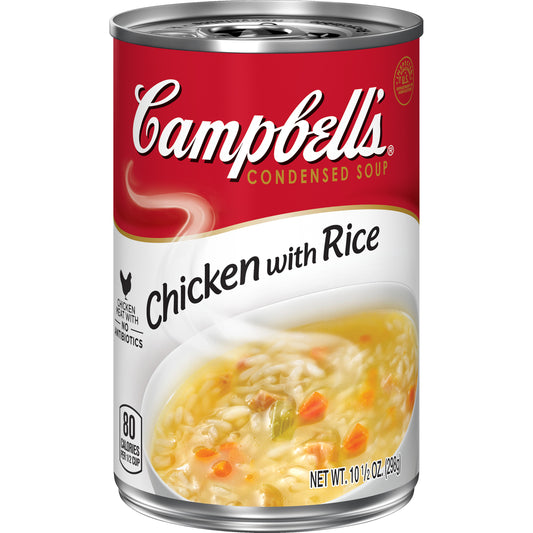 Campbell's Soup Chicken & Rice 10.5 Ounce Size - 12 Per Case.