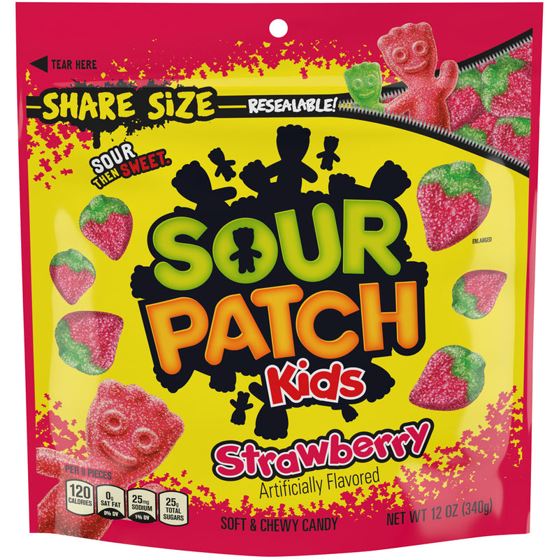 Sour Patch Strawberry Bag 12 Ounce Size - 12 Per Case.