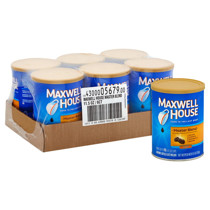 Maxwell House Master Blend Ground Coffee, 11.5 Ounce Size - 6 Per Case.