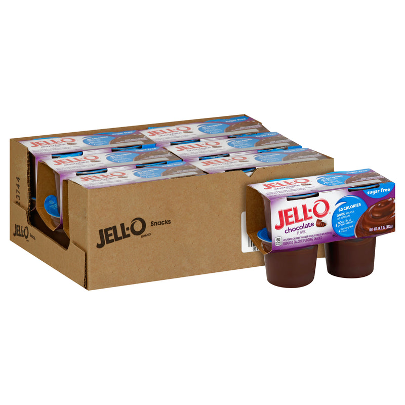 Jell-O Ready To Eat Dessert Chocolate Sugar Free Pudding, 14.5 Ounce Size - 6 Per Case.