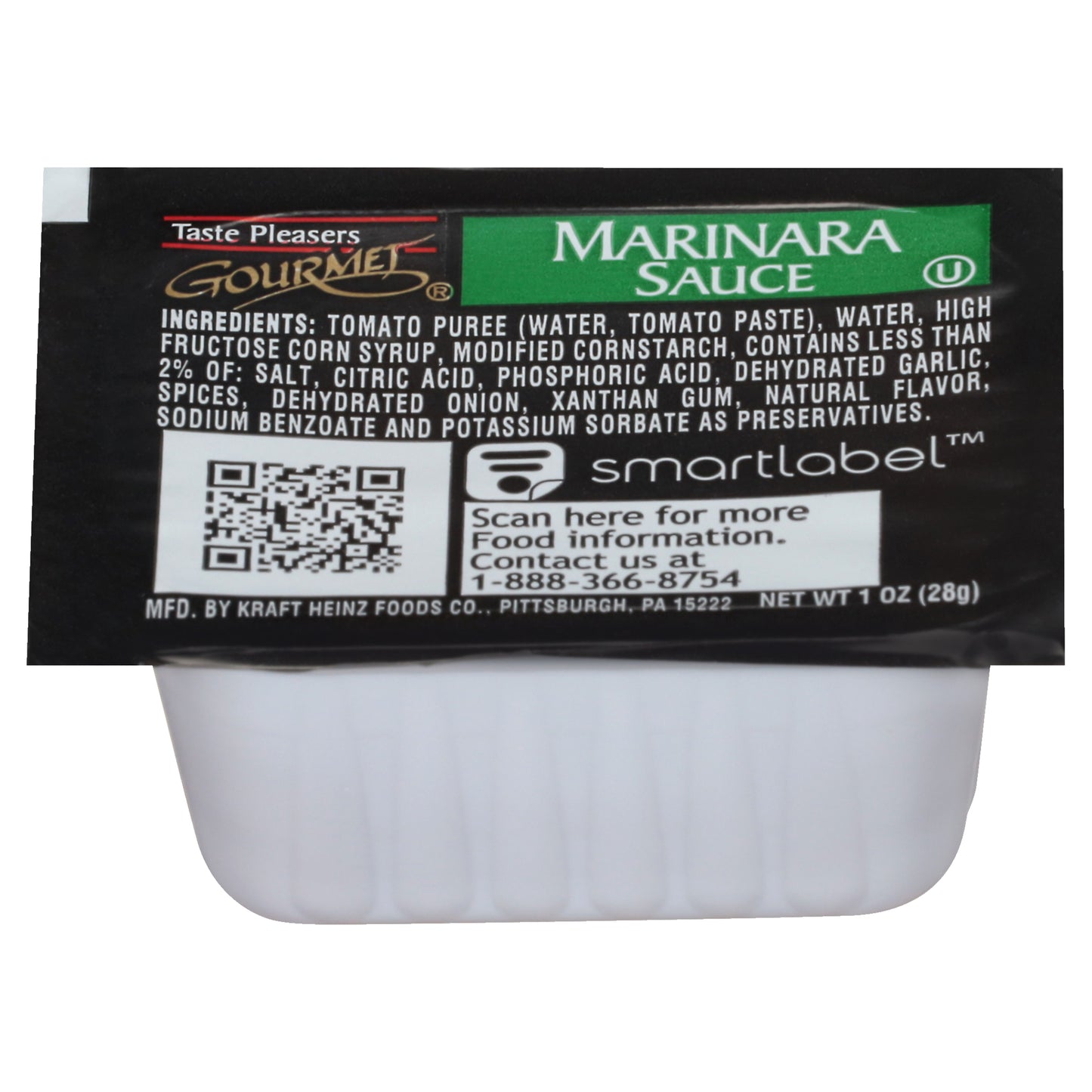 Sauce Marinara 1 Ounce Size - 6.25 LB Per Case.