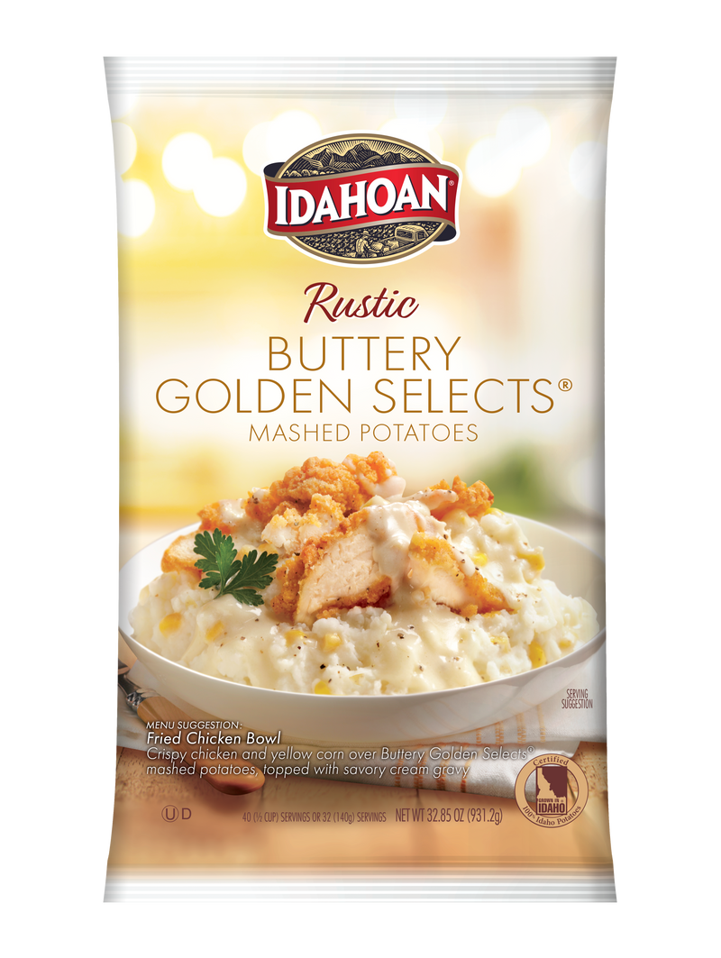 Idahoan Foods Premium Buttery Select Mashedpotatoes Pouch 32.85 Ounce Size - 8 Per Case.