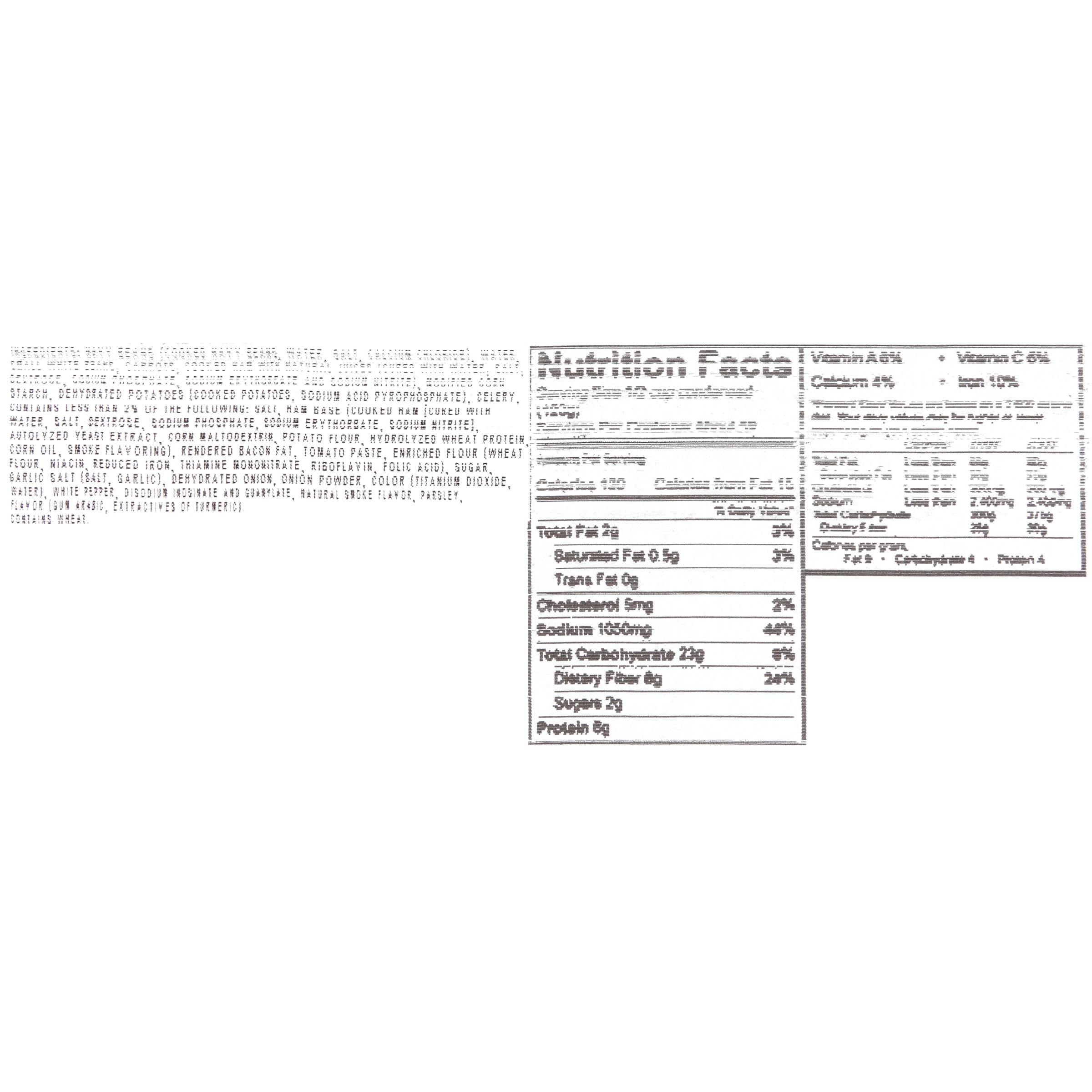 HEINZ CHEF FRANCISCO Old Fashioned Bean with Ham Soup 4 lb. Tub 4 Per Case