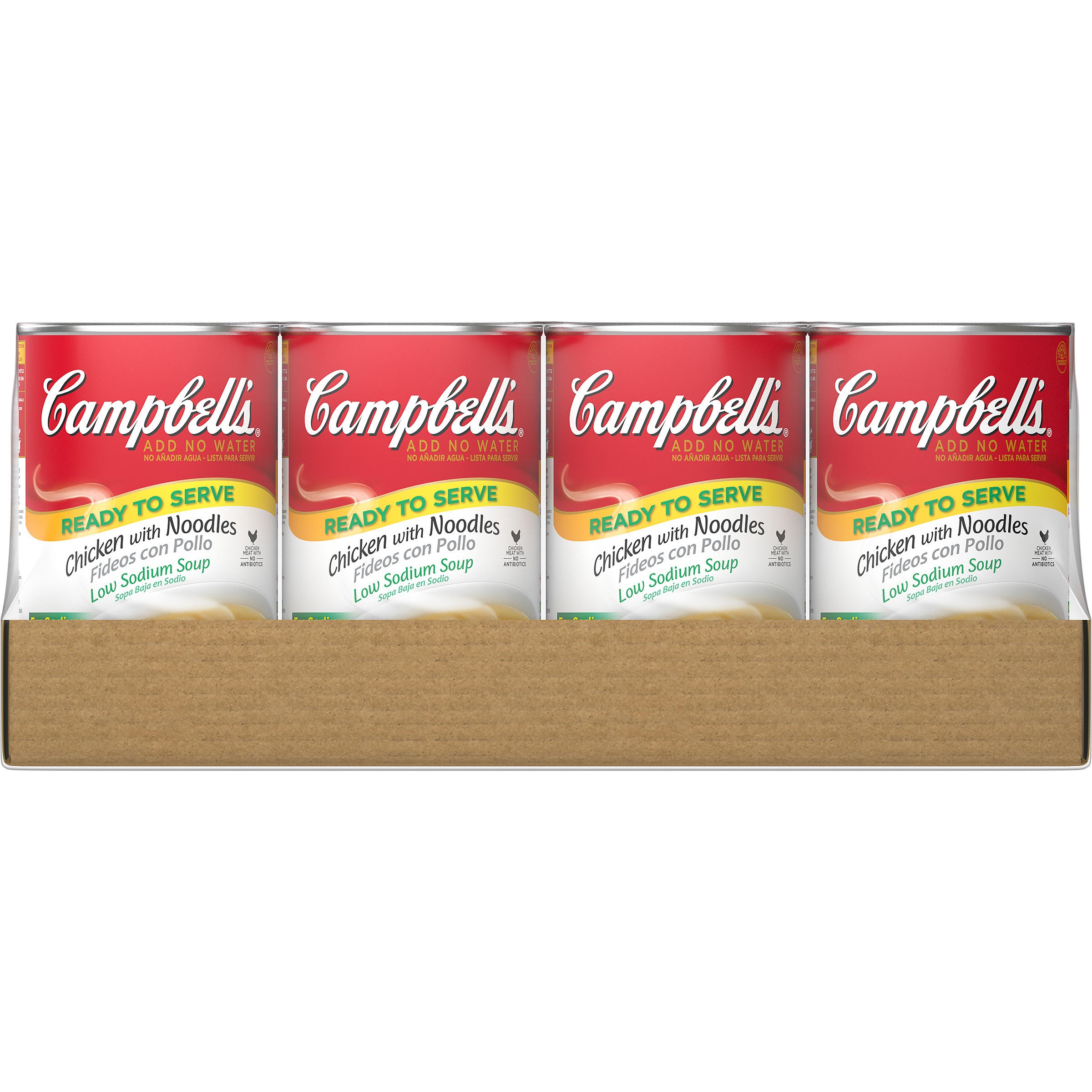 Campbell's Soup Ready To Serve Low Sodium Chicken Noodle 50 Ounce Size - 12 Per Case.