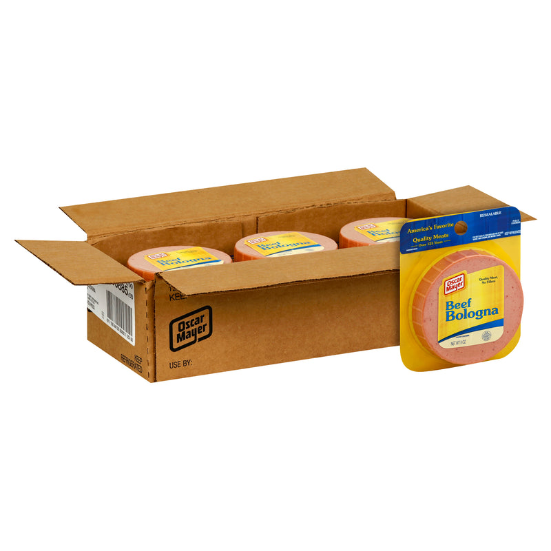 Oscar Mayer Beef Bologna, 8 Ounce Size - 12 Per Case.