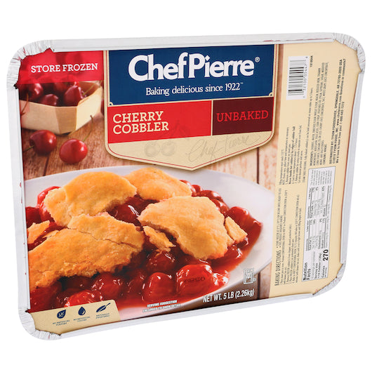 Chef Pierre Cherry Country Fruit Cobbler 80 Ounce Size - 2 Per Case.