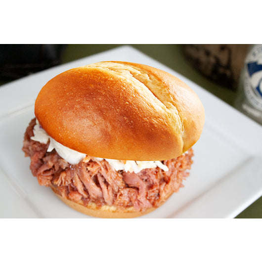 Klosterman 4" Split Top Brioche Bun 96 Count Packs - 1 Per Case.