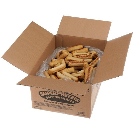 Superpretzel 51% Whole Grain Baked Pretzel Rod, 1 Ounce Size - 180 Per Case.