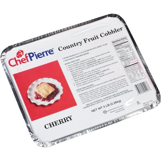 Chef Pierre Cherry Country Fruit Cobbler 80 Ounce Size - 2 Per Case.