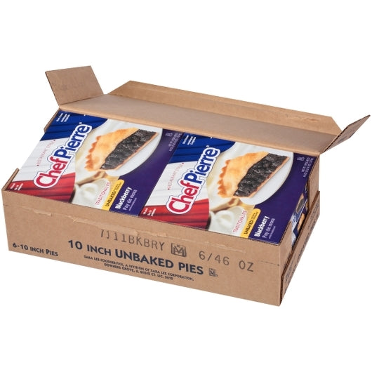 Chef Pierre Traditional Blackberry Unbaked 10" Pie 46 Ounce Size - 6 Per Case.