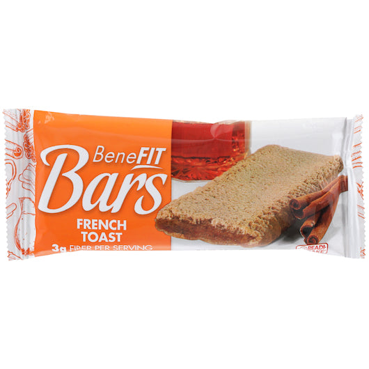 Readi-Bake Benefit French Toast Bar 2.5 Ounce Size - 48 Per Case.