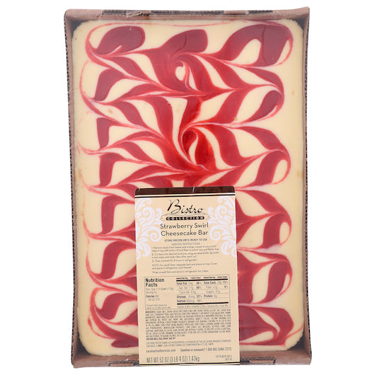 Bistro Collection Strawberry Swirl Cheesecake Bar 52 Ounce Size - 4 Per Case.