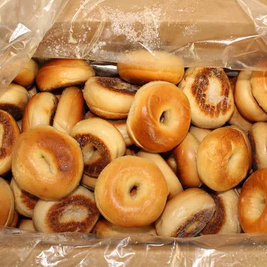 Just Bagels Bagel Plain Mini Sliced Two Ounce, 72 Each - 1 Per Case.