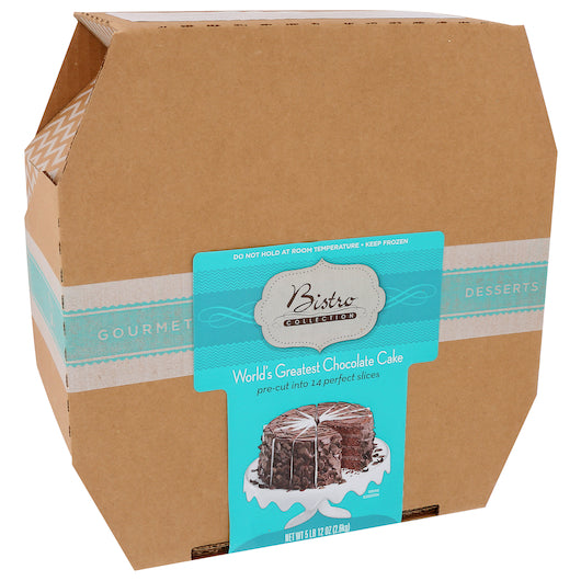 Bistro Collection 14 Slice World's Greatest Chocolate Cake 92 Ounce Size - 2 Per Case.