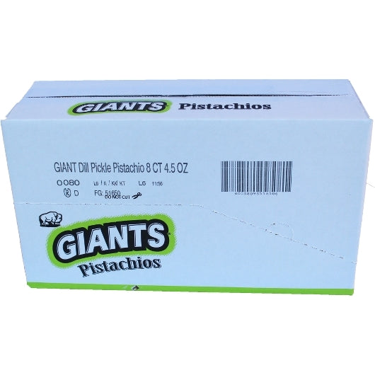 Giant Snack Inc Giants Pistachios Dill Pickle 4.5 Ounce Size - 8 Per Case.