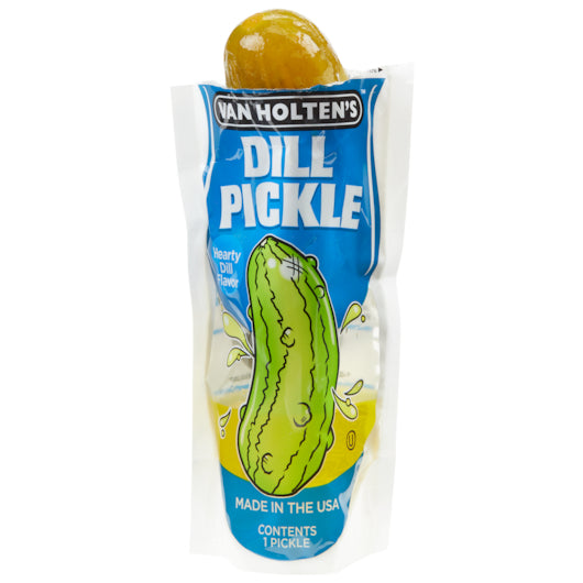 Van Holten's Jumbo Dill Pickle Individually Packed In A Pouch, 1 Each - 12 Per Case.