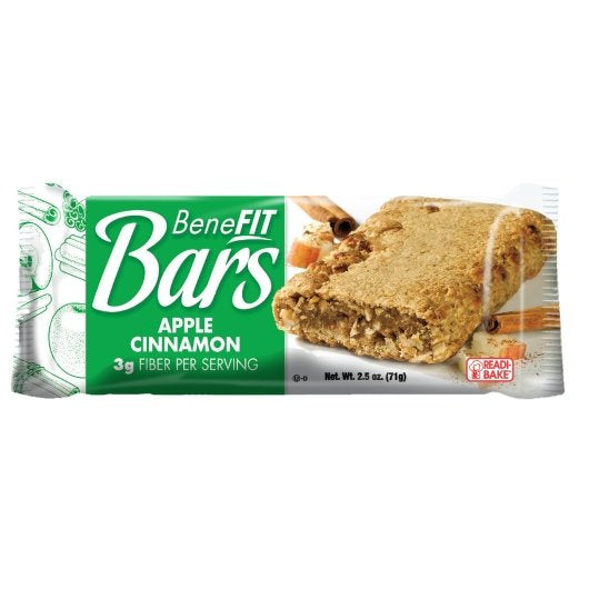 Readi-Bake Benefit Apple Cinnamon Bar, 2.5 Ounce Size - 48 Per Case.