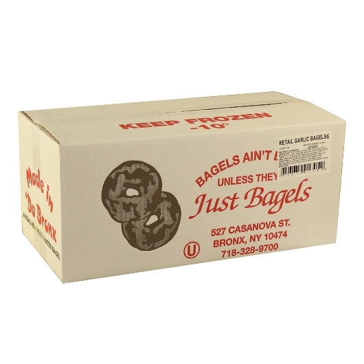 Just Bagels Retail Garlic Bagels 6 Each - 8 Per Case.