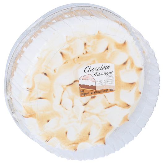 Chef Pierre Chocolate Meringue Pie 10 Inch, 46 Ounce Size - 4 Per Case.