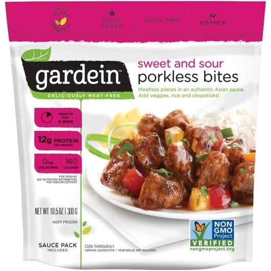 Gardein Sweet And Sour Porkless Bites 10.5 Ounce Size - 8 Per Case.