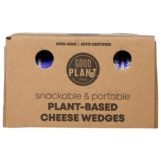 Good Planet Foods Pepper Jack Plant Based Cheese Wedges 4 Ounce Size - 9 Per Case.