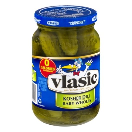 Vlasic Pickle Kosher Baby Whole Dill, 16 Fluid Ounce - 12 Per Case.