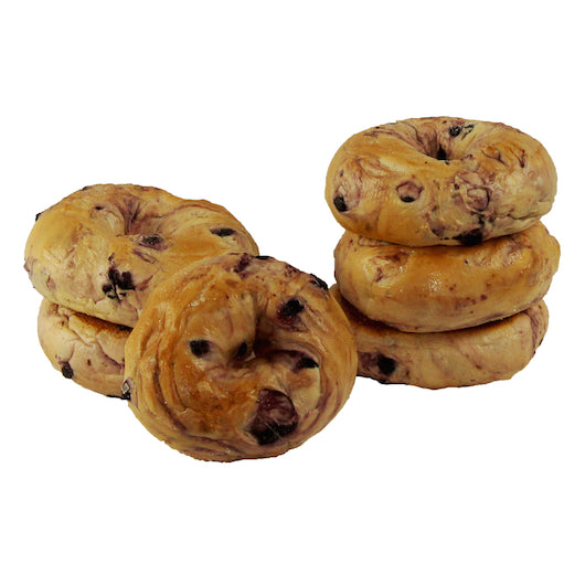 Just Bagels Retail Blueberry Bagels, 6 Each - 8 Per Case.