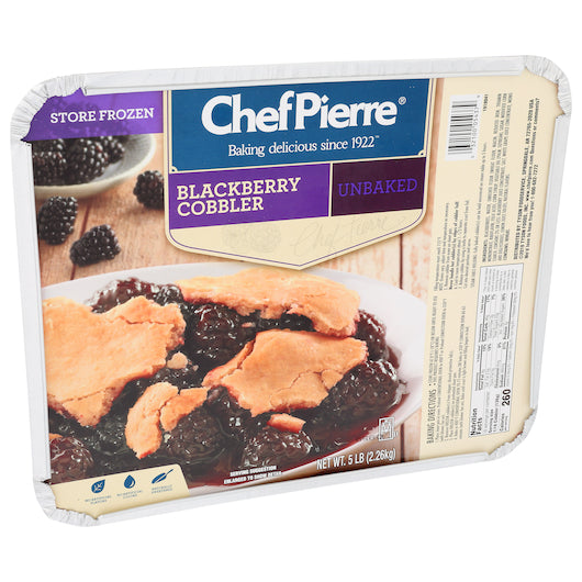 Chef Pierre Blackberry Country Fruit Cobbler 80 Ounce Size - 2 Per Case.