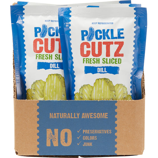 Van Holten's Clean Label Dill Pickle Cutz 3.25 Ounce Size - 12 Per Case.