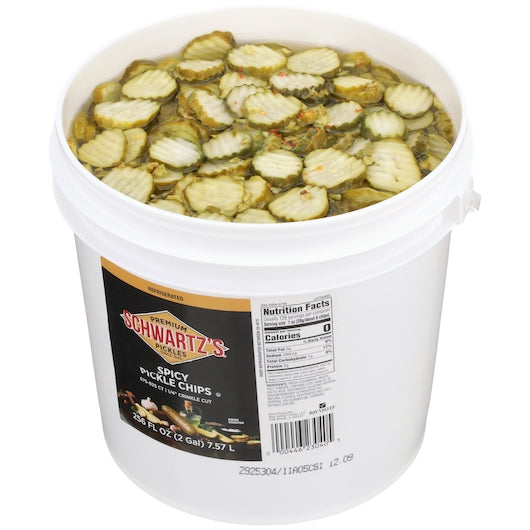 Schwartz's Pickle Chips Spicy Crinkle Cut- 2 Gallon